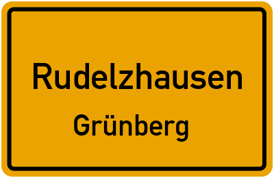 Ortsschild Rudelzhausen Grünberg