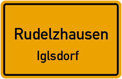 Ortsschild Rudelzhausen Iglsdorf