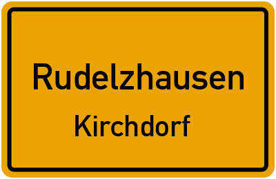 Ortsschild Rudelzhausen Kirchdorf