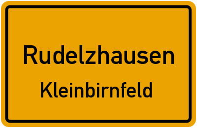 Ortsschild Rudelzhausen Kleinbirnfeld