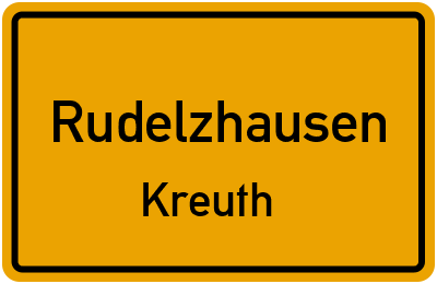 Ortsschild Rudelzhausen Kreuth