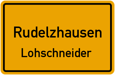 Ortsschild Rudelzhausen Lohschneider