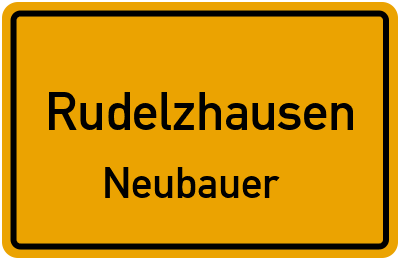 Ortsschild Rudelzhausen Neubauer