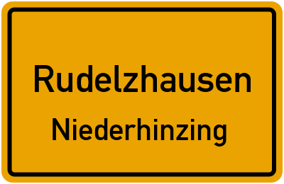 Ortsschild Rudelzhausen Niederhinzing