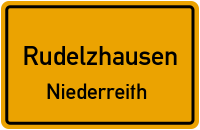 Ortsschild Rudelzhausen Niederreith