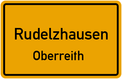 Ortsschild Rudelzhausen Oberreith