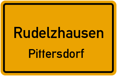 Ortsschild Rudelzhausen Pittersdorf