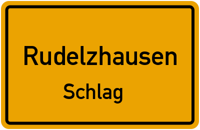 Straßenverzeichnis Rudelzhausen Schlag