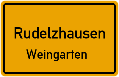Ortsschild Rudelzhausen Weingarten