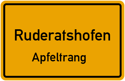 Ortsschild Ruderatshofen Apfeltrang