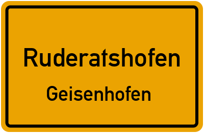 Straßenverzeichnis Ruderatshofen Geisenhofen