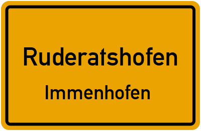 Straßenverzeichnis Ruderatshofen Immenhofen