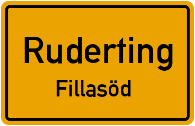 Ortsschild Ruderting Fillasöd