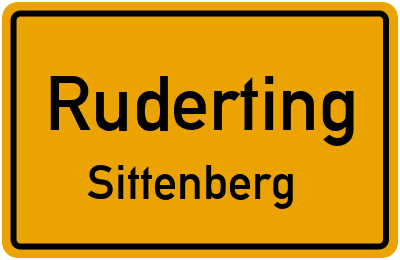 Ortsschild Ruderting Sittenberg