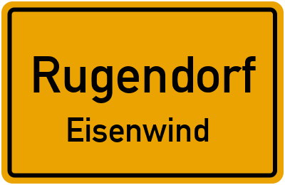 Ortsschild Rugendorf Eisenwind