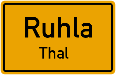 Straßenverzeichnis Ruhla Thal