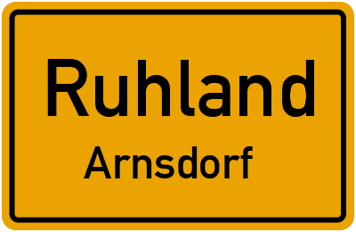 Straßenverzeichnis Ruhland Arnsdorf