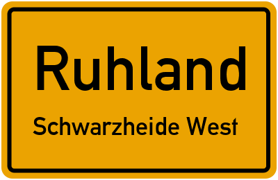 Straßenverzeichnis Ruhland Schwarzheide West