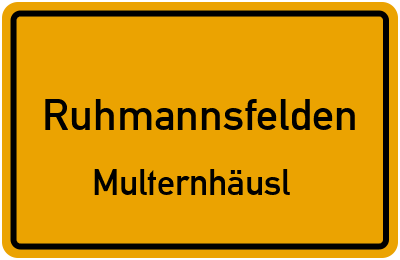 Straßenverzeichnis Ruhmannsfelden Multernhäusl