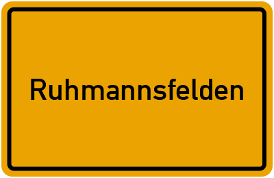 Ortsschild von Ruhmannsfelden in Bayern