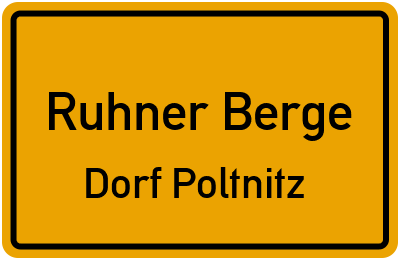 Straßenverzeichnis Ruhner Berge Dorf Poltnitz