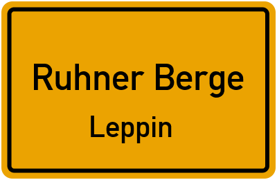 Straßenverzeichnis Ruhner Berge Leppin