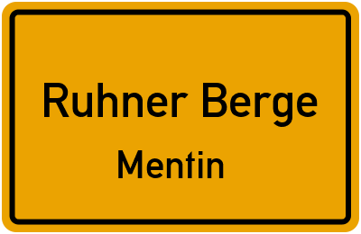 Straßenverzeichnis Ruhner Berge Mentin