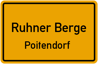 Straßenverzeichnis Ruhner Berge Poitendorf