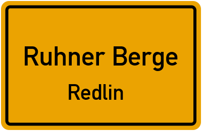 Straßenverzeichnis Ruhner Berge Redlin