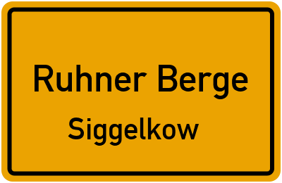Straßenverzeichnis Ruhner Berge Siggelkow