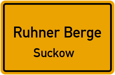 Straßenverzeichnis Ruhner Berge Suckow