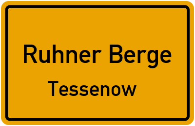 Straßenverzeichnis Ruhner Berge Tessenow
