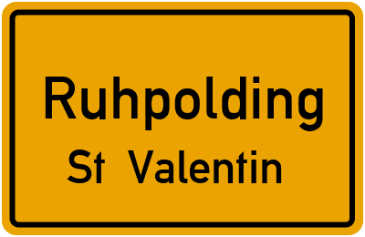 Straßenverzeichnis Ruhpolding St. Valentin