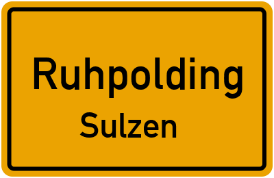 Straßenverzeichnis Ruhpolding Sulzen