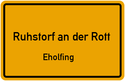 Straßenverzeichnis Ruhstorf an der Rott Eholfing