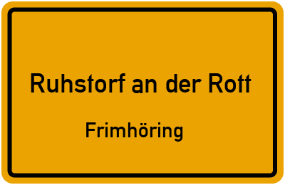 Straßenverzeichnis Ruhstorf an der Rott Frimhöring