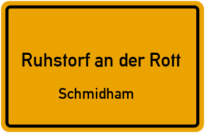 Straßenverzeichnis Ruhstorf an der Rott Schmidham