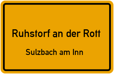 Straßenverzeichnis Ruhstorf an der Rott Sulzbach am Inn