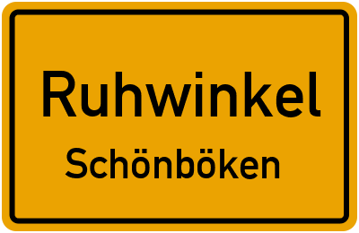 Straßenverzeichnis Ruhwinkel Schönböken