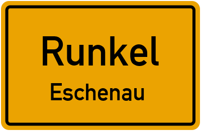 Ortsschild Runkel Eschenau