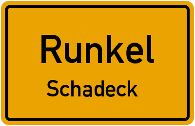 Ortsschild Runkel Schadeck