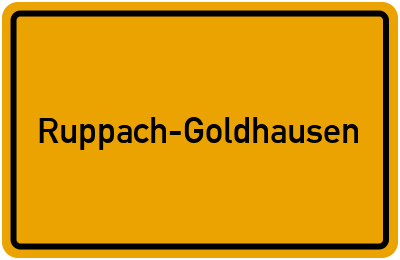 Ortsschild von Ruppach-Goldhausen in Rheinland-Pfalz