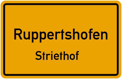 Straßenverzeichnis Ruppertshofen Striethof