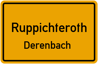 Ortsschild Ruppichteroth Derenbach
