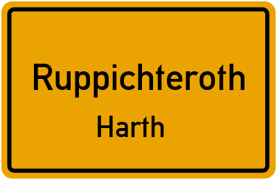 Ortsschild Ruppichteroth Harth