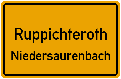 Ortsschild Ruppichteroth Niedersaurenbach