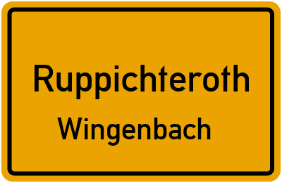 Straßenverzeichnis Ruppichteroth Wingenbach