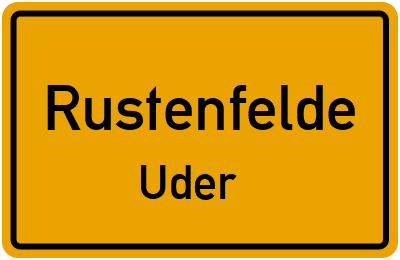Straßenverzeichnis Rustenfelde Uder
