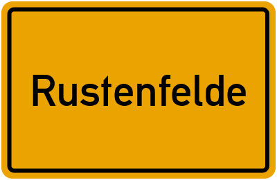 Ortsschild von Gemeinde Rustenfelde in Thüringen