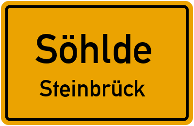 Ortsschild Söhlde Steinbrück